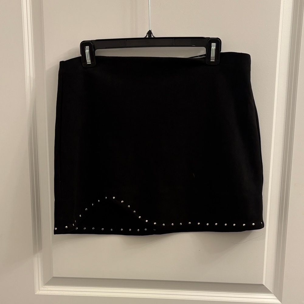 HYFVE Black Mini Skirt with Studded Detail